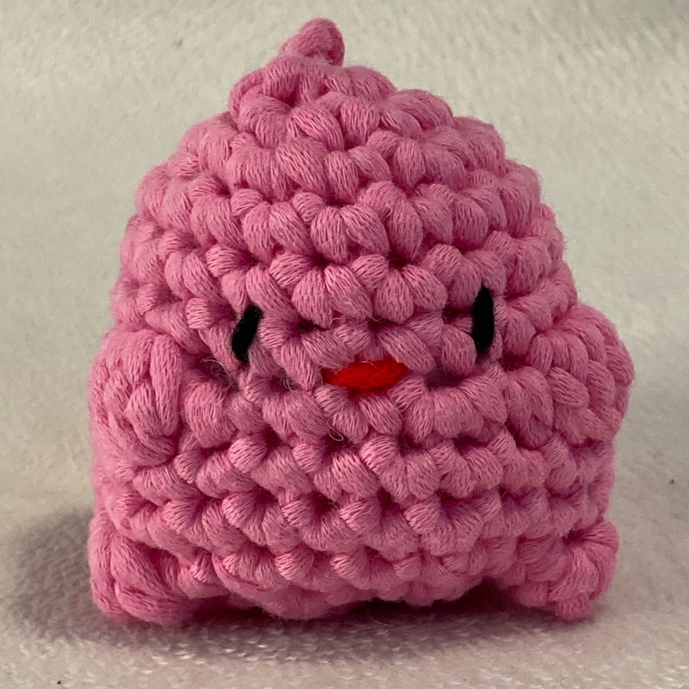 Handmade crocheted dinosaur